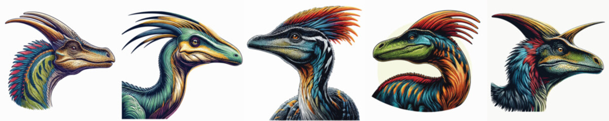 white background parasaurolophus vector image © Andreas