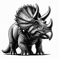 white background triceratops vector image © Andreas