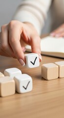 Making choices: Decision-making process concept illustrated through selecting right options