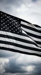 Monochromatic rendition of the stars and stripes evokes patriotism and national pride amidst