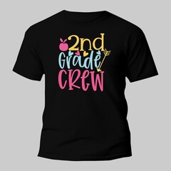 School typography t shirt for print