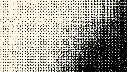 halftone abstract texture overlay with black dots on white background for retro graphic design or vintage print effect