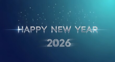 Happy New Year 2026 message with a modern, elegant design perfect for celebrations and greetings