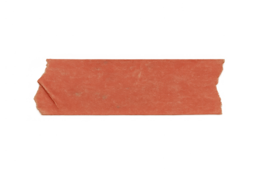 Red adhesive tape torn strip with rough texture, isolated element on a transparent background - Powered by Adobe