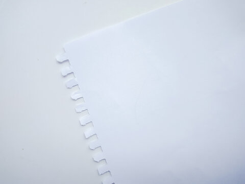 spiral notebook on white background