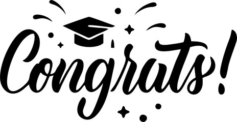 Congrats Graduation Typography