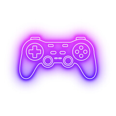 Glowing Neon Game Controller graphic
