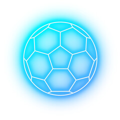Fototapeta premium Glowing Neon Soccer Ball graphic