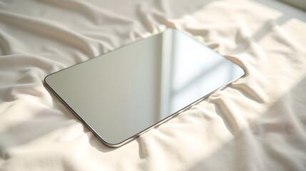 Minimal Composition with Square Mirror on Soft Bedding
