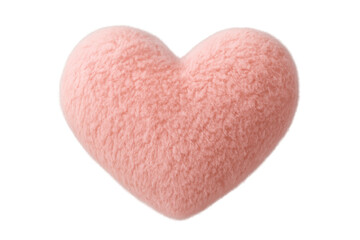 Obraz premium Plush pink heart toy representing love and romance, a soft fluffy cushion for valentine's day emotions