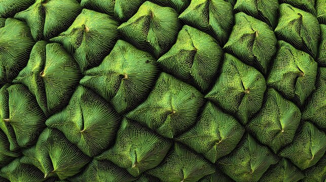 close up of pineapple skin