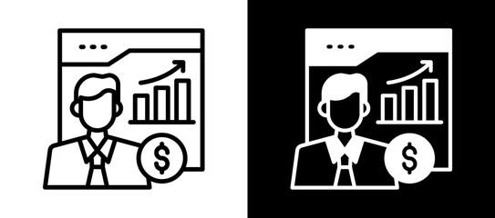 Financial Consulting whiteblack icon