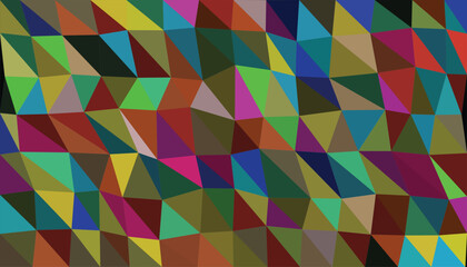 Colorful triangular mosaic pattern of triangles modern style design