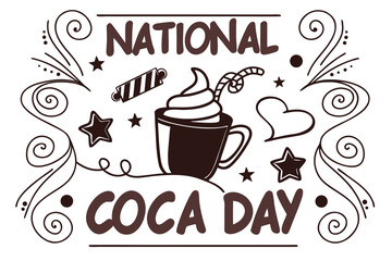 NATIONAL COCOA DAY vector illustration 