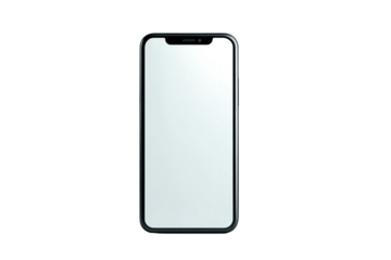 Mockup of Modern Black Frameless Smartphone with Blank Screen