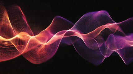 Obraz premium A purple and orange wave. The purple is on the left and the orange is on the right