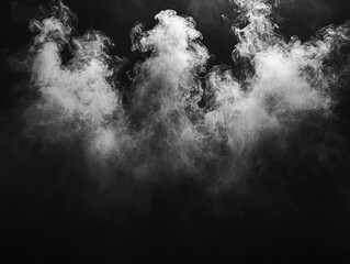 Black White Smoke Abstract Background, Art Design Material
