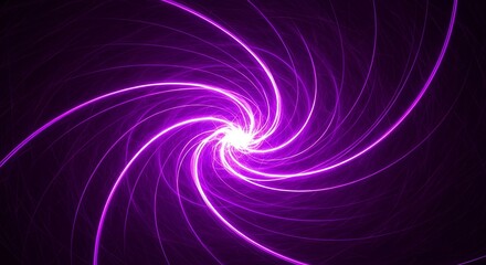 Hypnotic Purple Light Trails Emanating from a Central Glowing Point