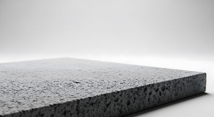 Rough Grey Concrete Slab Texture on White Background with Copy Space perfect for product display, website banner,