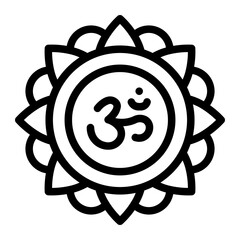 This Om icon is suitable for India Culture.