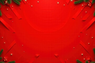 Festive Christmas background with generous copyspace and holiday decorative elements
