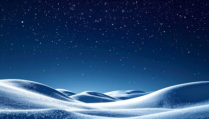 雪の結晶が舞う青い冬空の幻想的なコピースペース 4kリアリスティック
