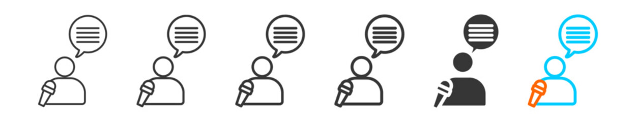 moderator  icon set multiple style collection	
