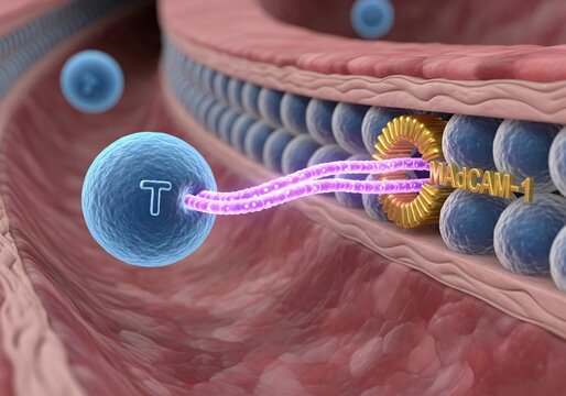 &alpha;4&beta;7 Integrin Homing Docking to MAdCAM-1 on Gut Endothelium