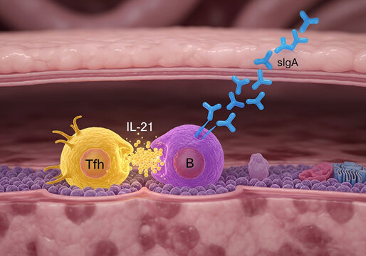 T-Follicular Helper Induces B Cell Class-Switch to sIgA in Peyer's Patch