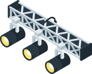 Stage lighting equipment for concerts, events, parties or theater productions setup