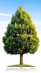 Lush green tree against a clear sky