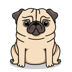 Illustration of a little pug