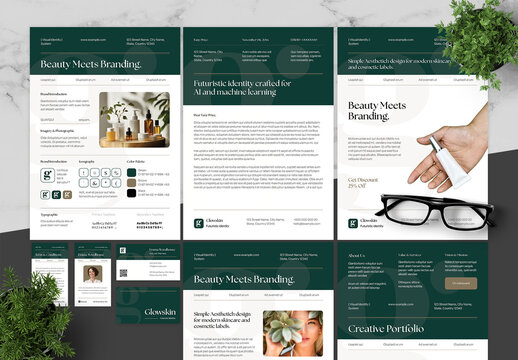 Green And Brown Brand Guidline Cosmetic Brand