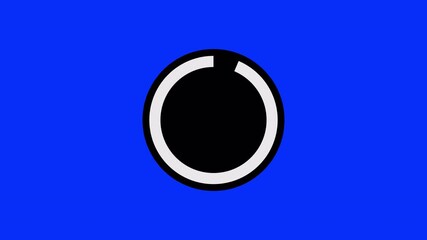 10 seconds  countdown animated circle animation 10 seconds countdown with circle on blue background. progress bar in the form of a grey circle with changing numbers from 10 to 0 4K Video.