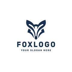 Geometric Fox Face Logo Design – Modern Abstract Branding