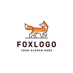 Fox Geometric Logo Design – Modern Animal Branding Symbol