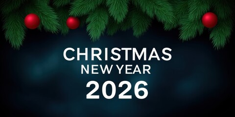 Happy New Year 2026 Banner Celebration. Colourful Occasion of Hope, Sparkle, and Future Inspiration with sparkle, swirl, shining