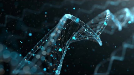 Abstract DNA Structure Visualization A Futuristic Scientific Concept.