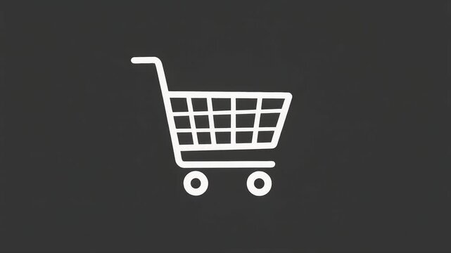 Shopping cart icon representing e-commerce and online shopping convenience