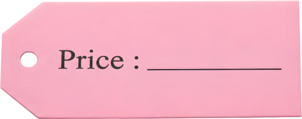 Blank pink Hanging Price Tag, Black Friday shopping and marketing