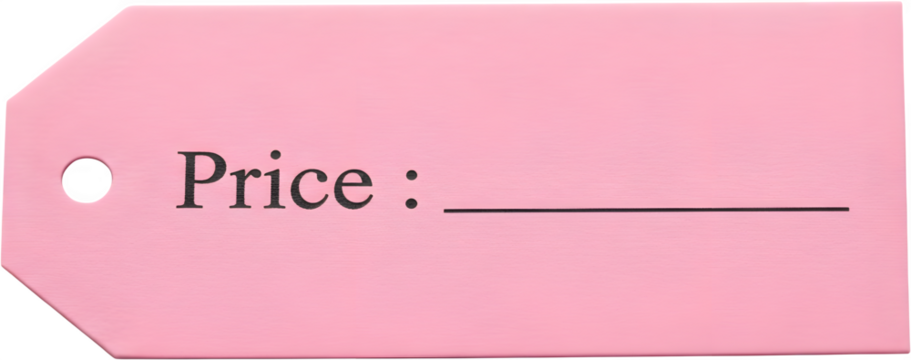 Blank pink Hanging Price Tag, Black Friday shopping and marketing