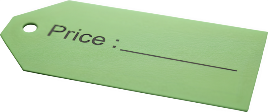 Blank green Hanging Price Tag, Black Friday shopping and marketing