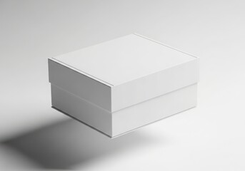 Paper box on flat surface casting shadow