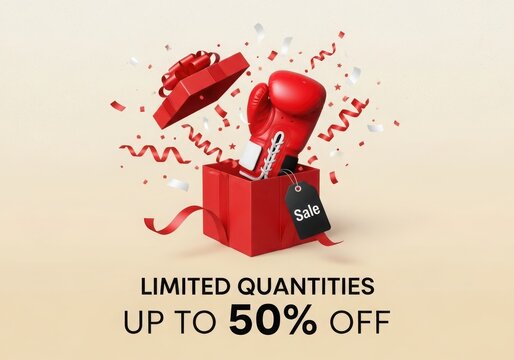 Boxing glove gift surprise sale 50 percent off limited quantities