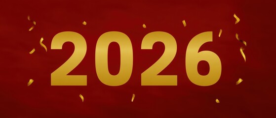 2026 Happy New Year Banner of Cheer and Progress. A Shining Celebration Filled with Magic and Friends on reflective, colourful, cheer