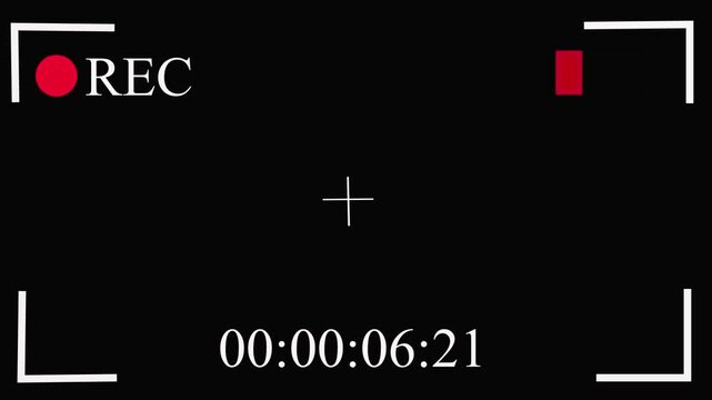 Video recording template. Recording with red flashing circle.