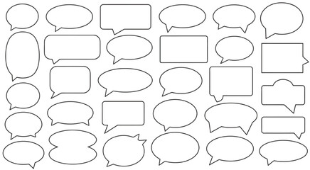 Obraz premium Diverse speech and thought bubbles vector collection set design