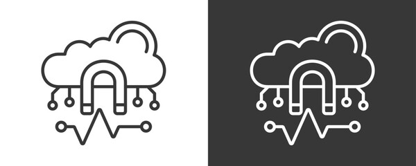 Inbound Marketing Icon Set Vector Collection Isolated In Black And White