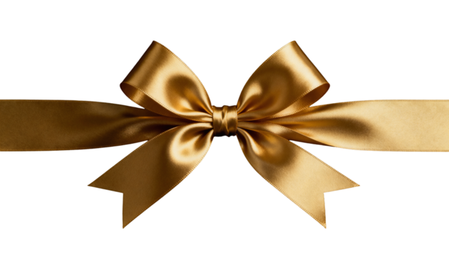 Golden ribbon bow