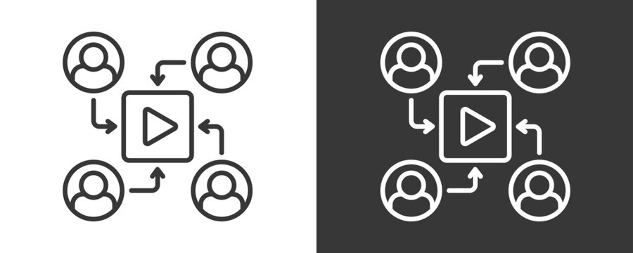 Suscribe Icon Set Vector Collection Isolated In Black And White